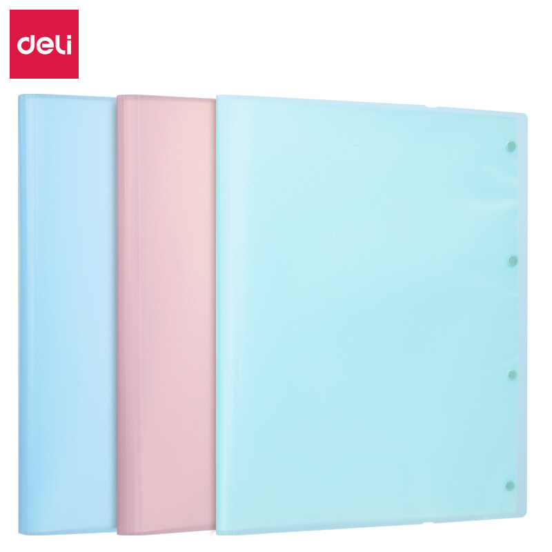 Deli 40 page test paper book can be loaded with A3 student data book and file book binding fixing blue