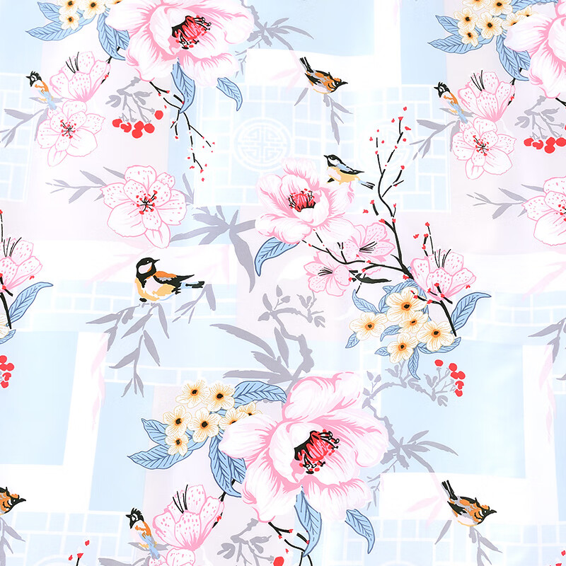 富安娜家纺三件套 60S长绒棉床上套件贡缎高档床品 南歌初妤1.2米床（152*210cm）