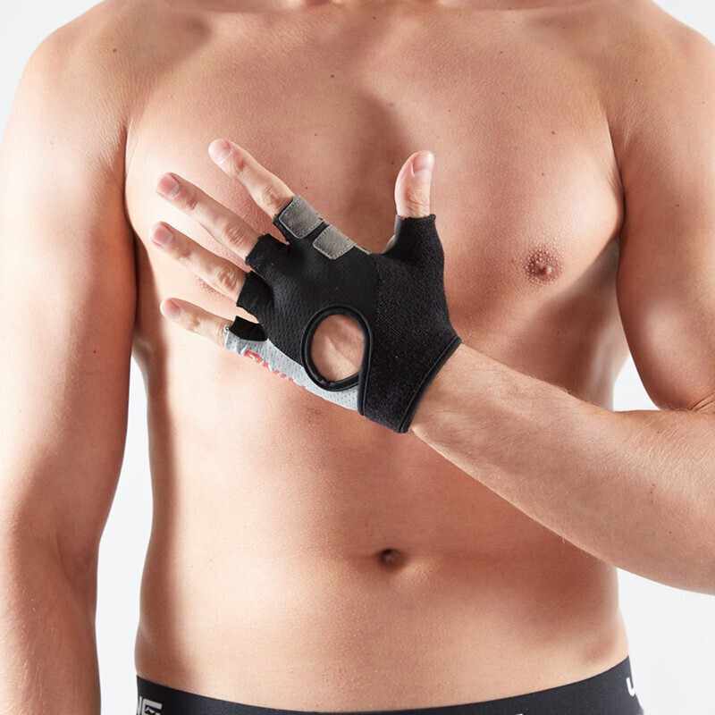 Li Ning Fitness Gloves men's and women's sports anti cocooning half finger training dumbbell equipment horizontal bar riding gloves anti-skid protection wear-resistant protective wrist guard L (suitable for palm circumference 20cm-23cm)