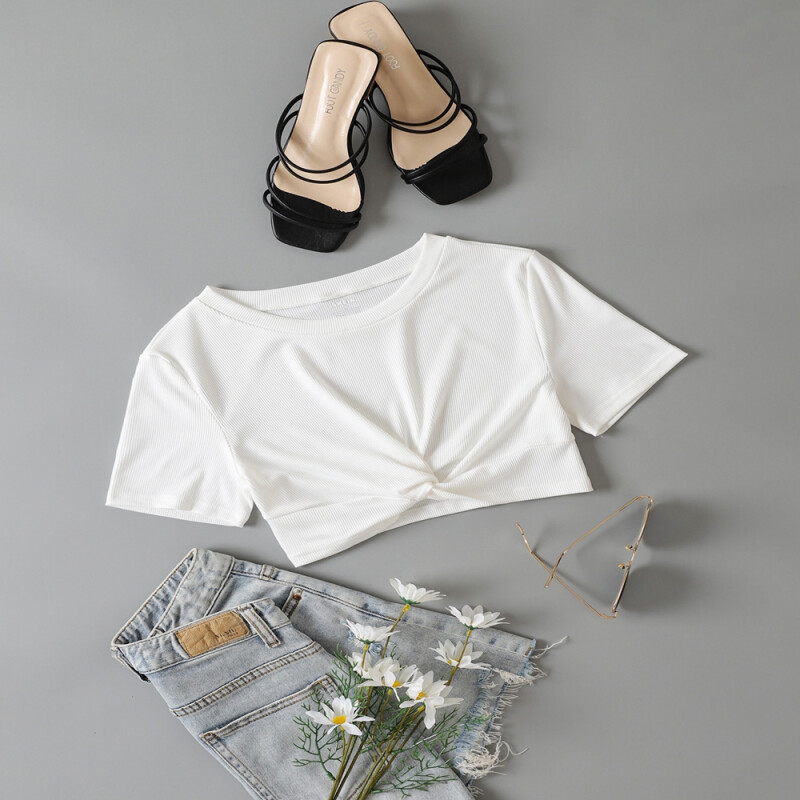 Cvc Round Neck Tshirt  White-S
