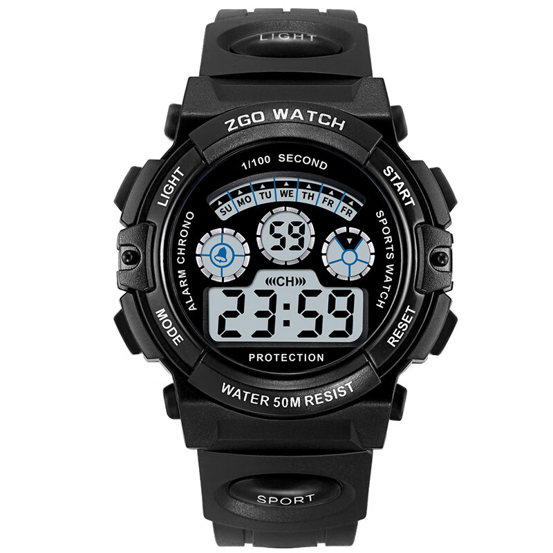 Zhenggang ZGO boys watch children boys cool boys students Korean version simple electronic watch trend leisure waterproof watch 305 black