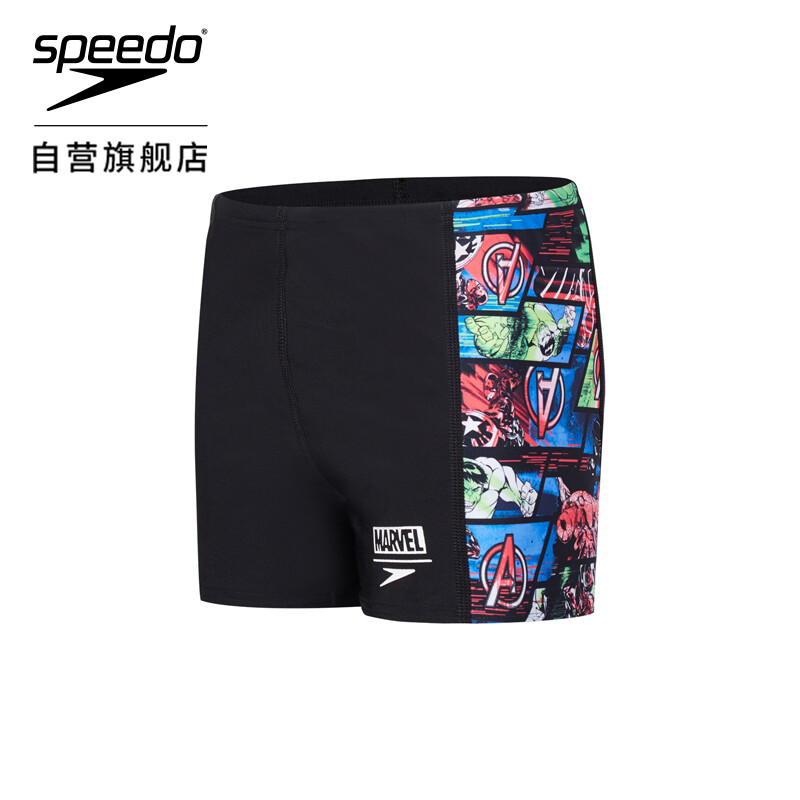 SPEEDO / Speedo children's swimming trunks boys' and older children's flat angle training swimming trunks chlorine resistant, comfortable and durable 809530c701 Black / Blue 28