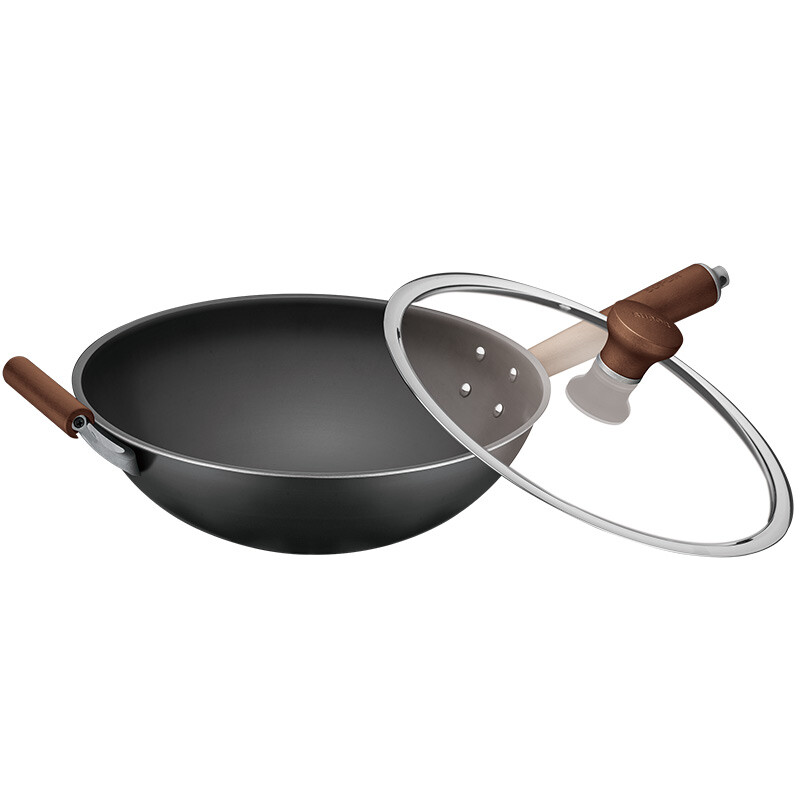 SUPOR core iron stainless wok glass cover 34cm wok cc34aa3