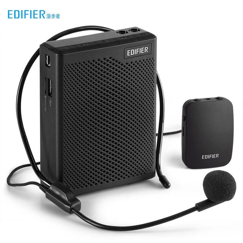 Edifier MF5 wireless portable digital loudspeaker small bee high-power teaching special teacher guide loudspeaker card player black