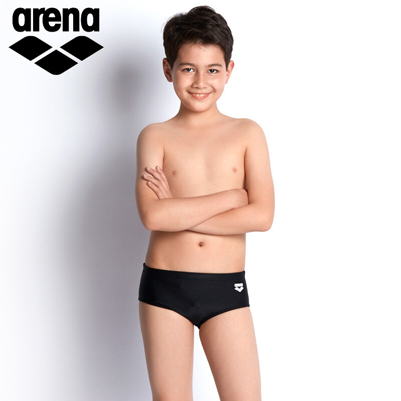 Ariana arena children's swimming trunks boys' professional training triangle swimming trunks high elastic anti chlorine quick drying Leisure Hot Spring comfort 71j-blk black 140 height / 70 hip circumference