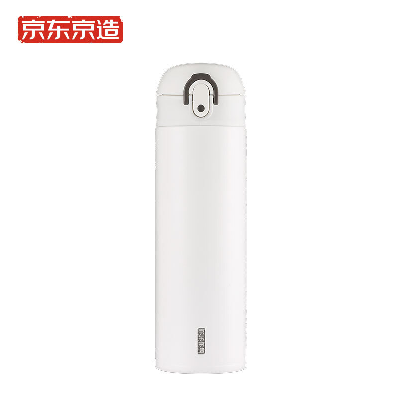 Jingdong jingzao 316 stainless steel vacuum spring cover thermos cup water cup outdoor portable men's and women's 480ml cream white