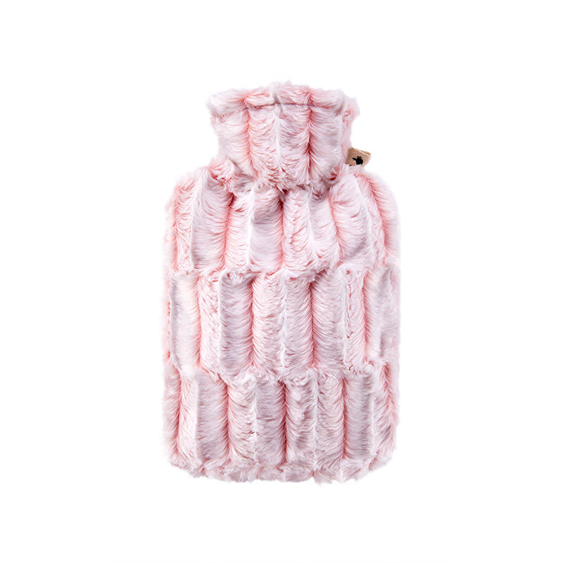 Hugo Frosch warm frog hot water bag originally imported from Germany thickened PVC environmental protection water injection warm water bag fashion Plush warm baby pink (1.8L) 4001