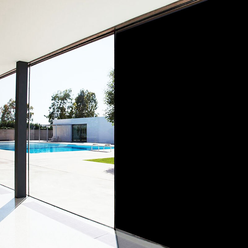 Sunny painting shading film glass sticker opaque window sticker heat insulation anti light glass sticker sun shading protection privacy household all black sunscreen film pure black 90 * 200cm