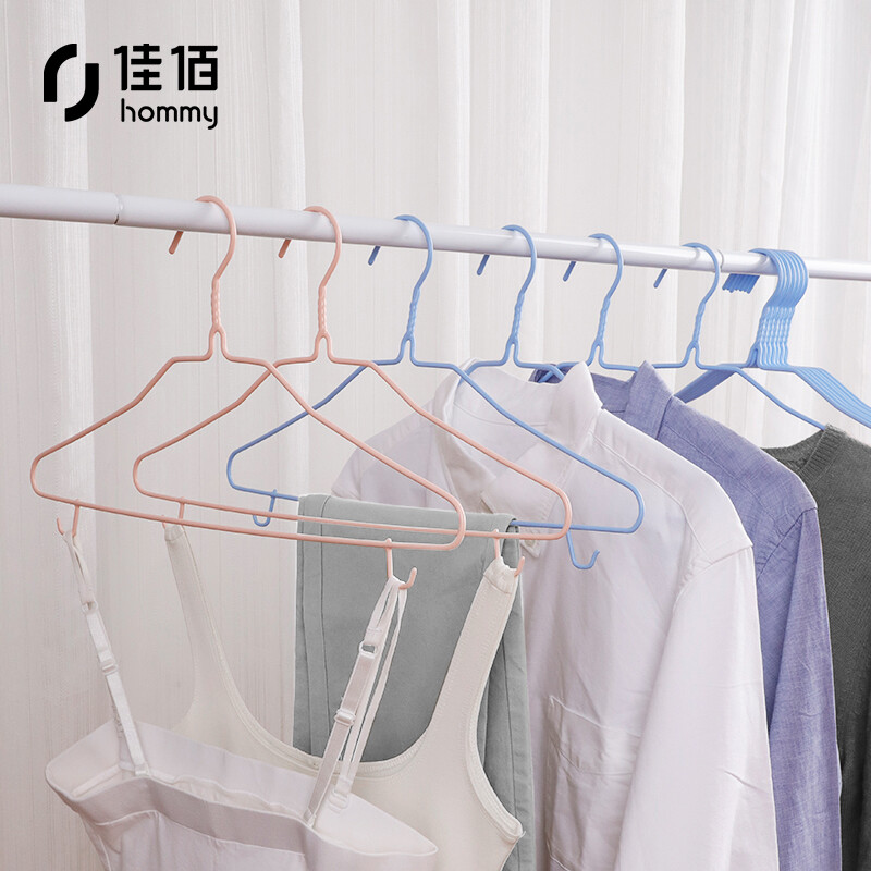 Jiabai clothes hanger clothes hanger household traceless multifunctional clothes drying rack anti slip clothes hanging support clothes drying rack hook length 41cm pink 2h106 20 pieces