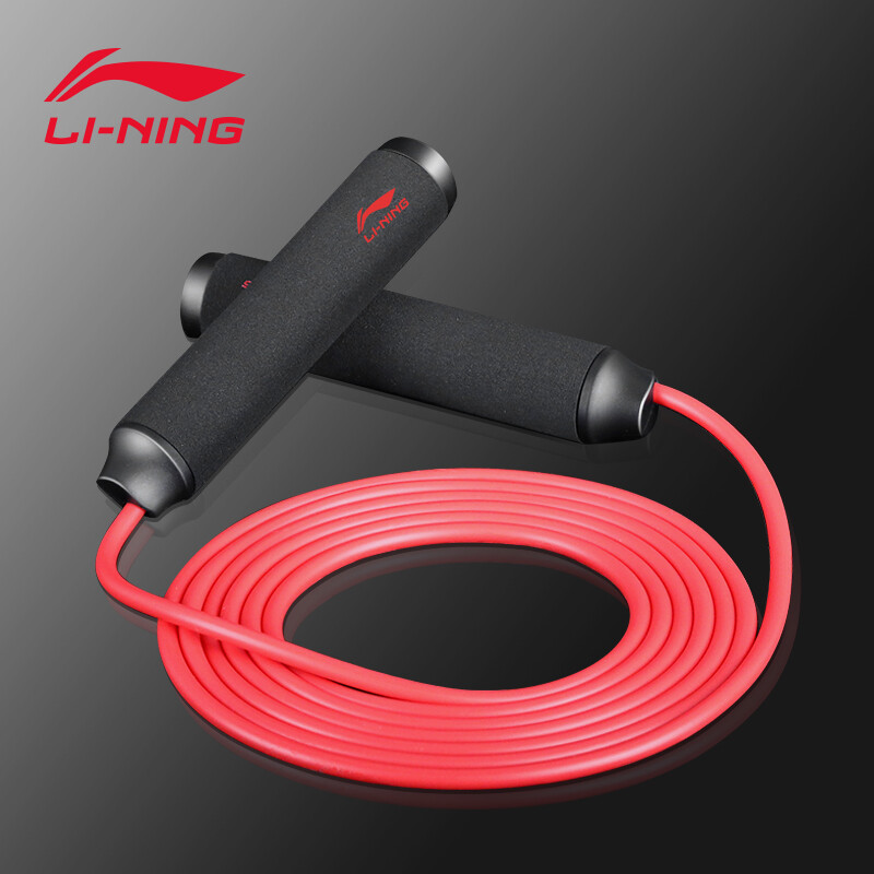 Li Ning Li-Ning rope skipping adult weight loss and fitness training weight-bearing male major adult female fat burning thick rope student major middle school entrance examination rope sports jumping God ljsp316-2 black and red