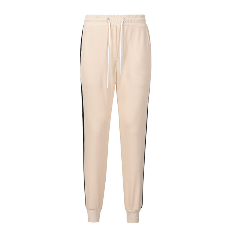 Men's color block casual pant Beige CF100009