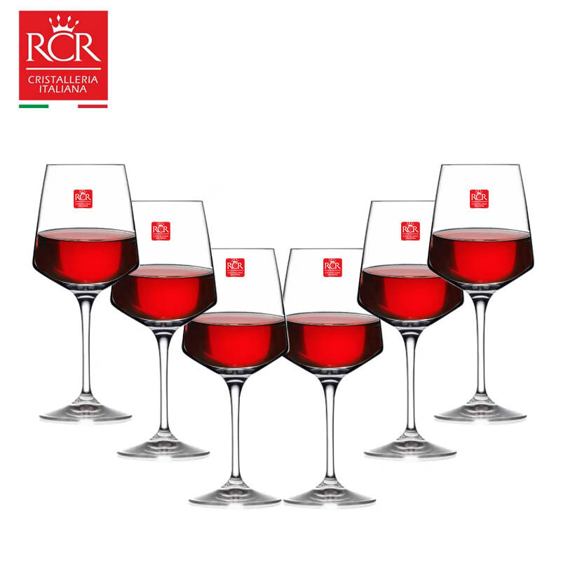 RCR Italian imported lead-free crystal glass crystal goblet red wine white wine 466ml wine glass 6 pieces
