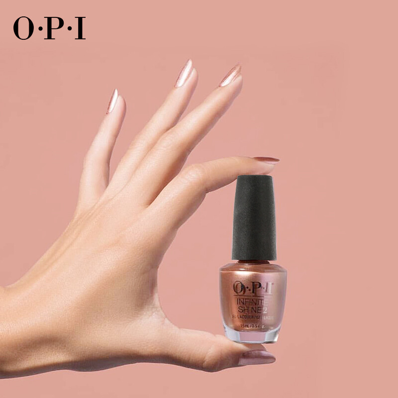 OPI nail polish, 15ml, champagne, fast drying, white and healthy. Nail polish.