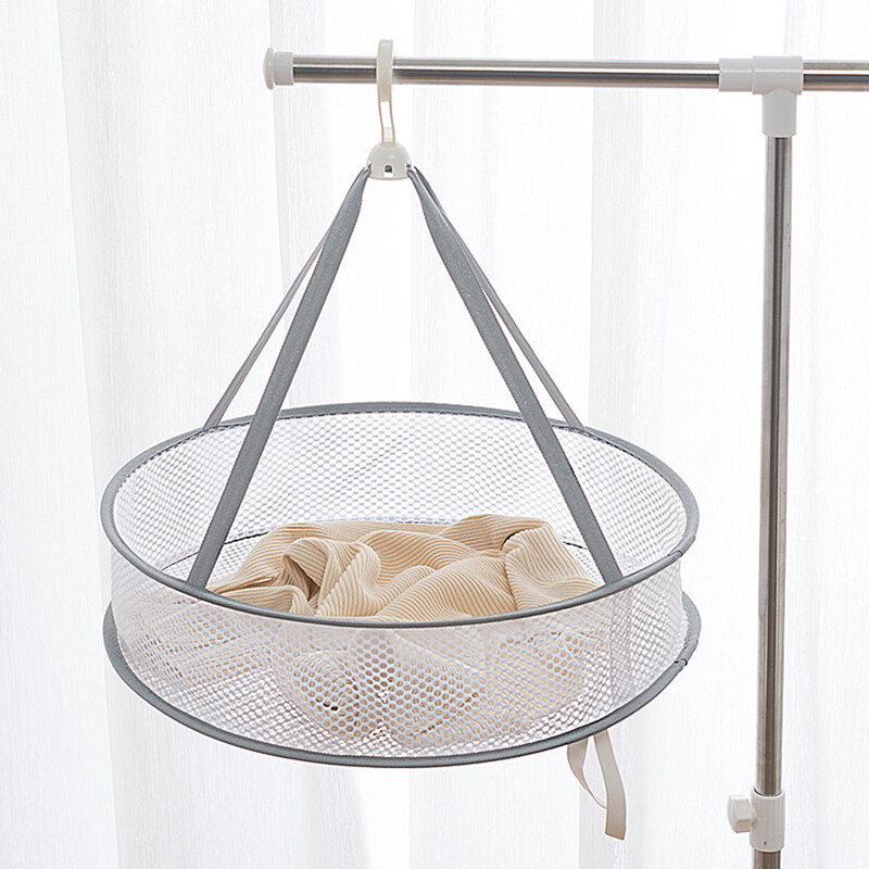 Foojo clothes drying net bag single layer clothes drying net foldable clothes drying basket cashmere sweater flat clothes drying net plus large (61cm)