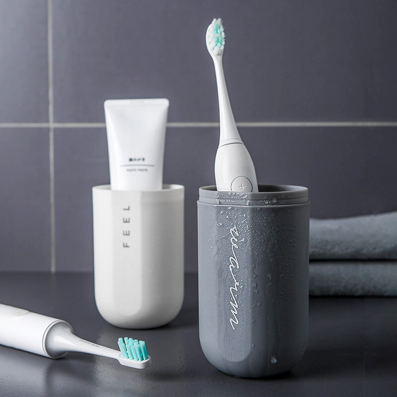 Companion travel washing cup business travel portable toothbrush and toothware storage box creative and simple couple washing cup dental bowl brushing cup bl9221 high cold ash