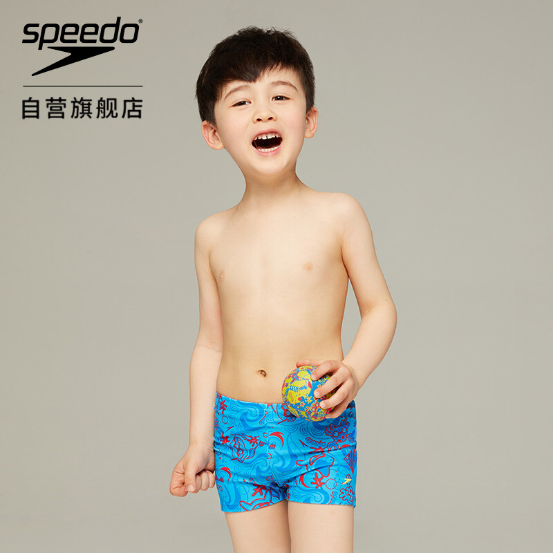 SPEEDO / Speedo ocean Q team infant flat angle swimming trunks 809218b419 Blue / red 5yrs
