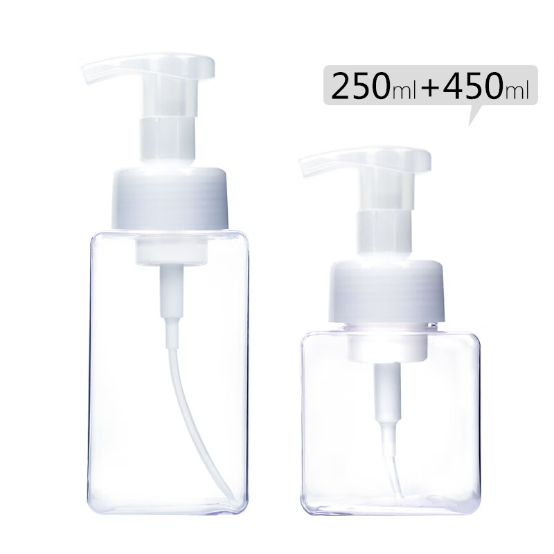 Skin language mousse transparent facial cleanser foaming bottle 2 packs (250ml + 450ml) mf0444 foaming bottle facial cleanser foaming device