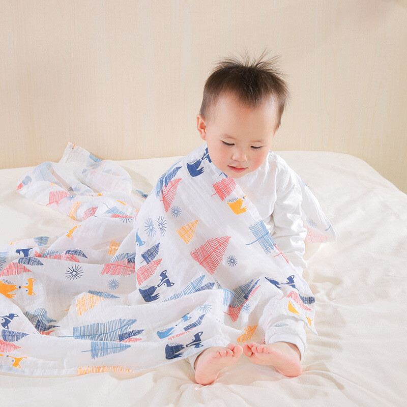 9i9 jiuaijiu baby bath towel baby swaddling towel gauze towel thin holding quilt cover blanket newborn supplies 120 * 120cm 1900095