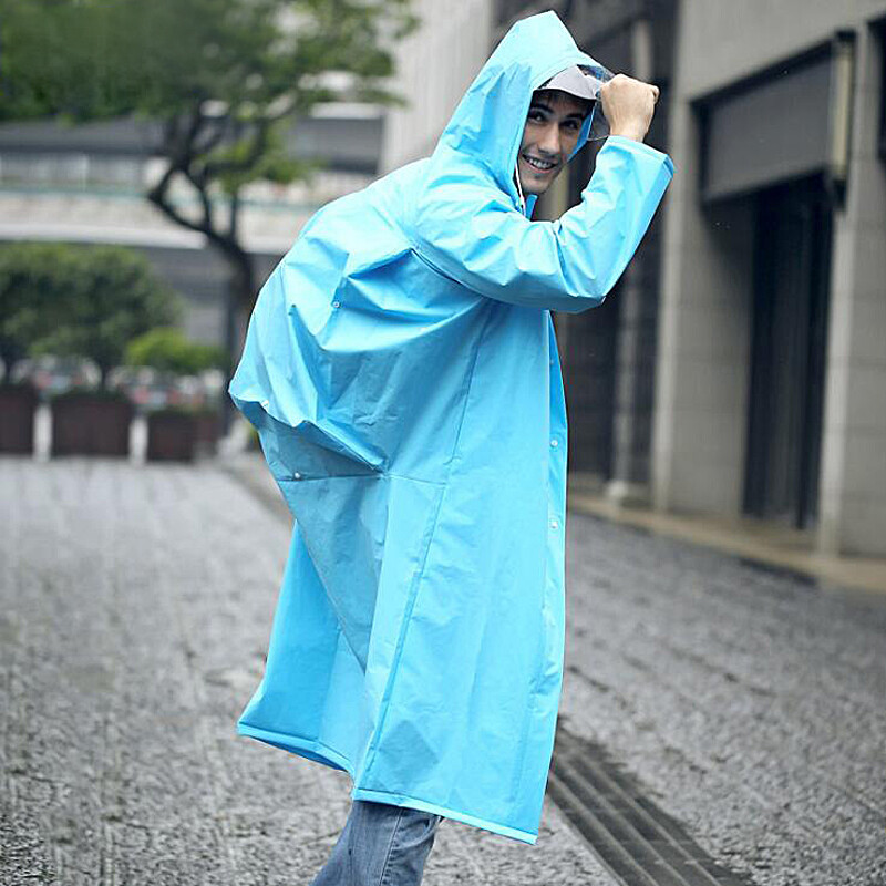 Companion's raincoat coat Long backpack full body thickened men's and women's portable outdoor travel non disposable raincoat bl9151 blue