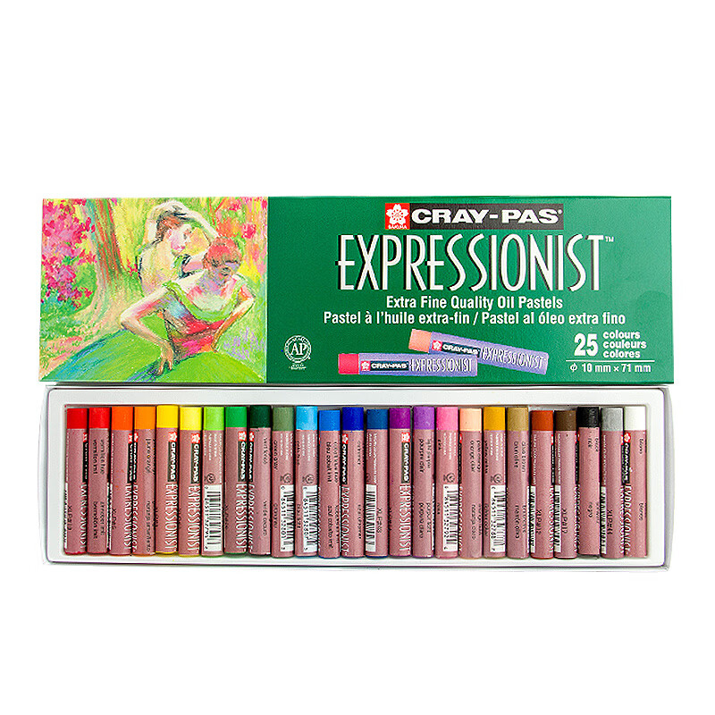 Sakura oil painting stick crayon art children's painting 25 color set medium thick xlp-25