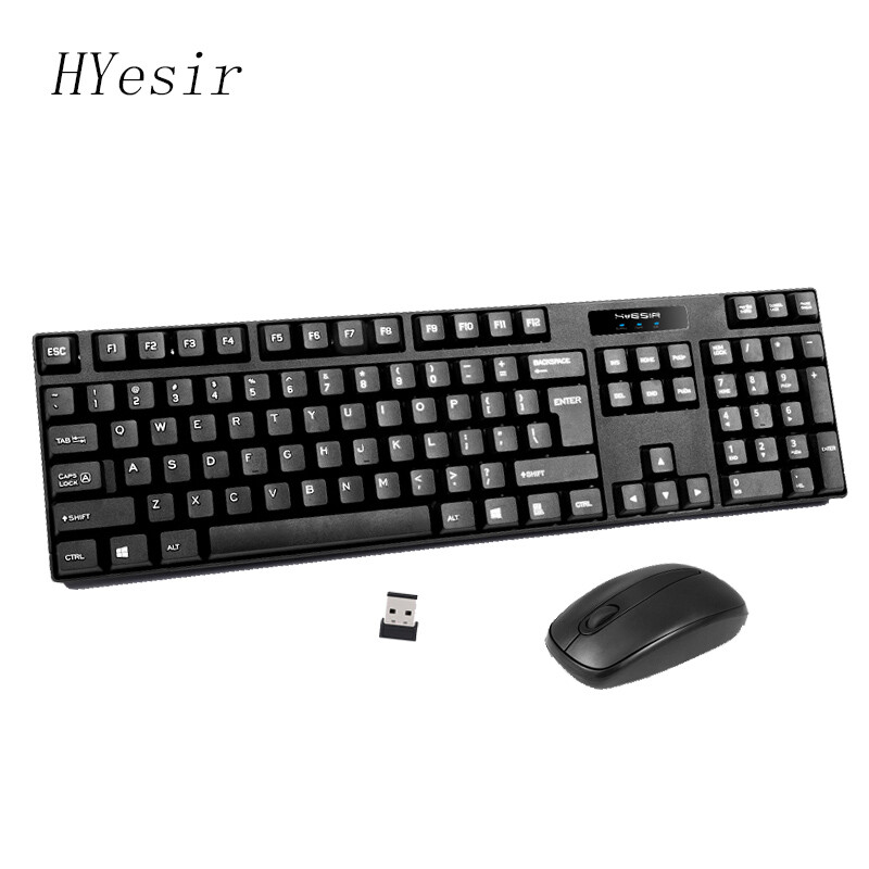 Hyesir nk3000 keyboard and mouse suit wireless keyboard and mouse suit wireless office keyboard and mouse suit waterproof splash USB universal keyboard and mouse black