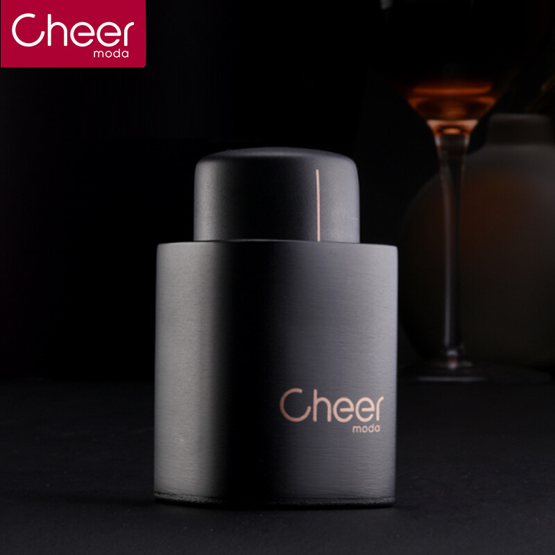 Qier cheer red wine stopper stainless steel vacuum red wine stopper red wine bottle stopper YTS black gold