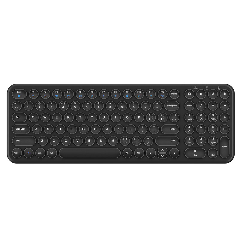 Hangshi (b.o.w) hw098sc-2 wireless keyboard ultra thin silent keyboard laptop general home office black self support