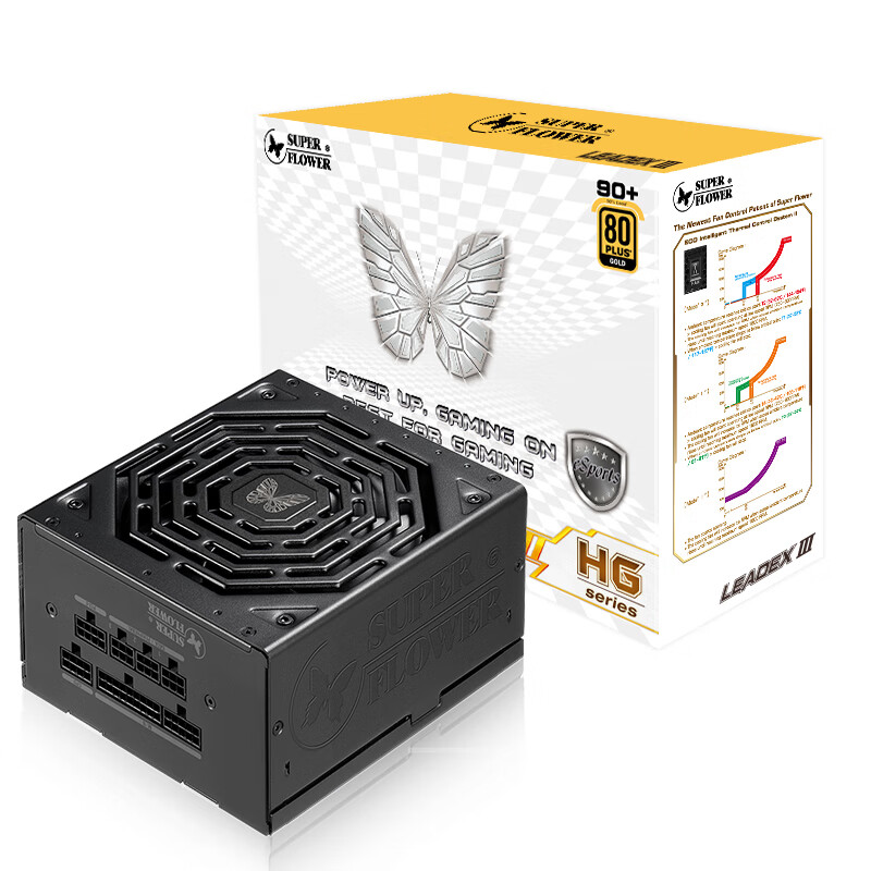 Super flow rated 550W leadex Hg 550W computer power supply (80plus gold medal / full module / ten-year warranty)