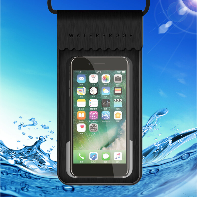 Companion mobile phone waterproof bag large diving cover swimming takeout touch screen general rainproof bag Apple x Huawei rider special oppo bl9162 black