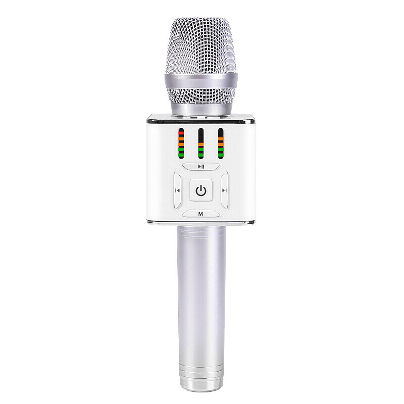 Hifier x30 mobile phone microphone microphone dual speaker stereo integrated with sound card wireless Bluetooth handheld KTV home TV karaoke all-round K gebao advanced grey