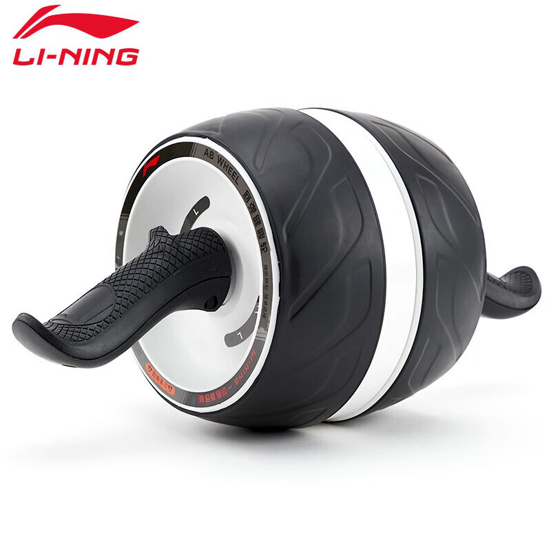 Li ningjian abdominal wheel abdominal muscle wheel kneeling pad mute giant wheel automatic rebound abdominal retraction roller household abdominal device weight loss fitness equipment 842-5 black and white