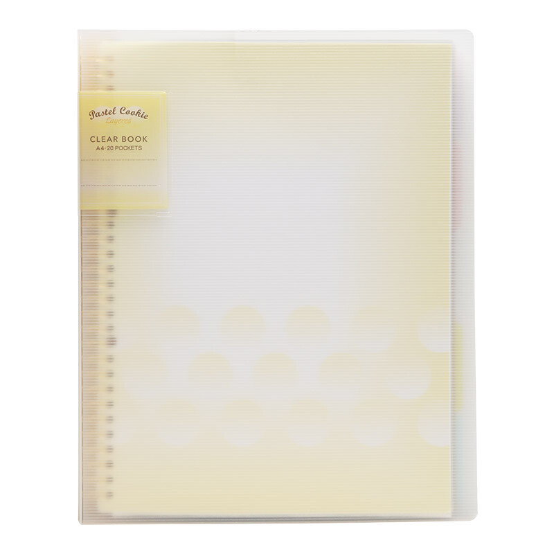 Kokuyo light color cookie · soft light · loose leaf document protective cover 311 × two hundred and fifty × One 24mm yellow A4 / 20 bag for wsg-cbyr20y