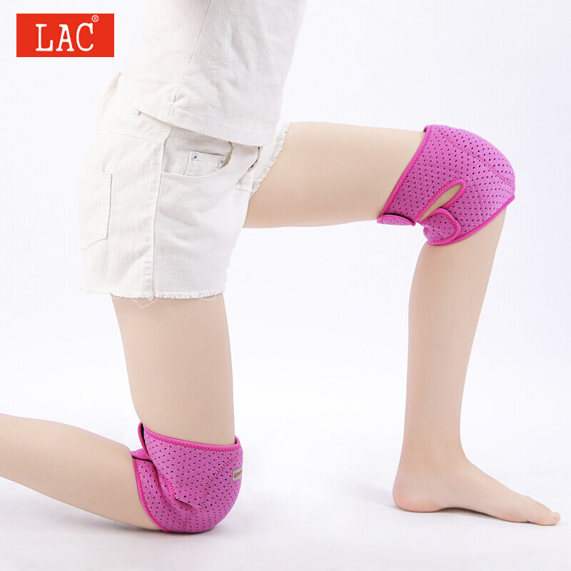 Lac sports knee protection dance special kneeling DANCE ADULT warm children knee collision volleyball Yoga roller skating men's and women's dance knee protection - rose red (pair)