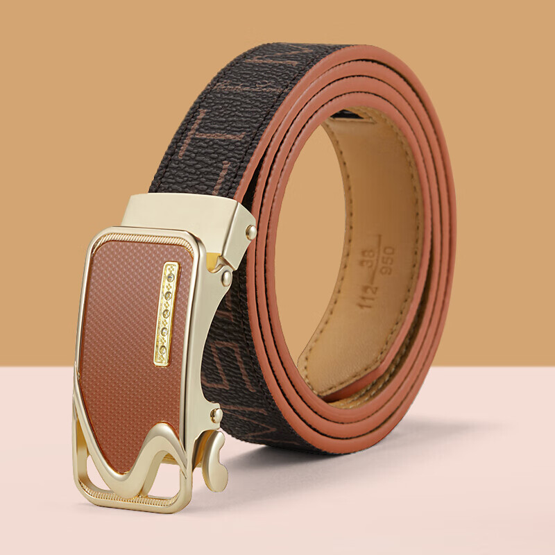 Masha Lanti fashion versatile automatic belt buckle women's belt simple retro women's pants belt ph014p Khaki