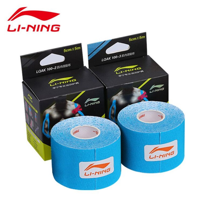 Li Ning Li-Ning professional intramuscular effect patch sports tape elastic sports bandage sports muscle patch 100-3 Blue 2 rolls