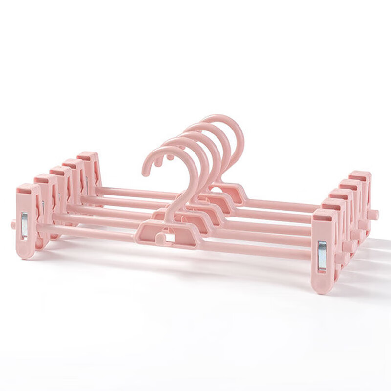 Accor pants clip clothes hanger pants hook pants rack pants skirt storage hanger two-color 5 Pack