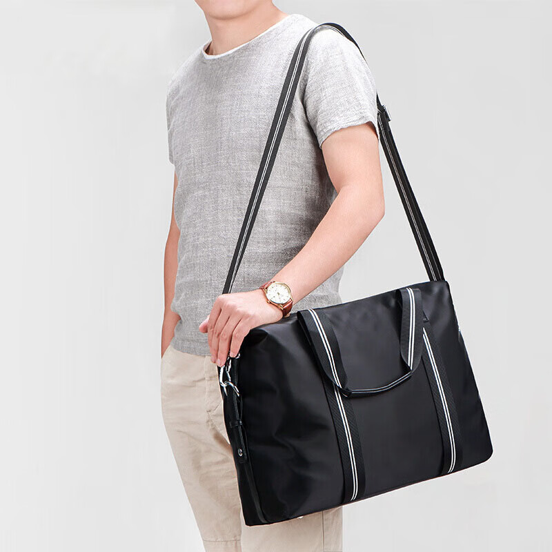 Buweisi s2032 black short-term business bag large capacity travel bag handbag men's 15.6-inch computer business bag