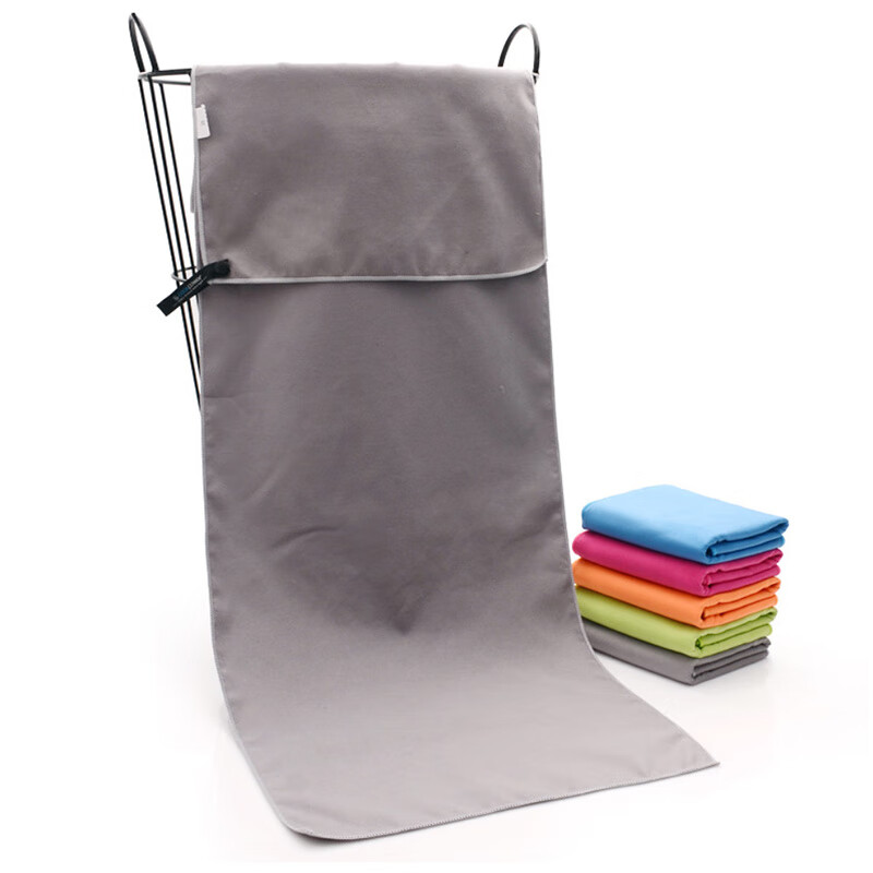 Wutong Ann safety drying towel, outdoor swimming fitness exercise absorbent towel, adult man and woman hot spring Beach Tour permanent wipe face towel grey