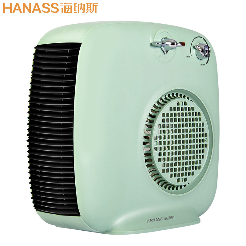 Hanass heater electric heater office bedroom household tabletop heater controllable temperature and speed heat cooling and heating vertical and horizontal dual-purpose small electric heater Q7