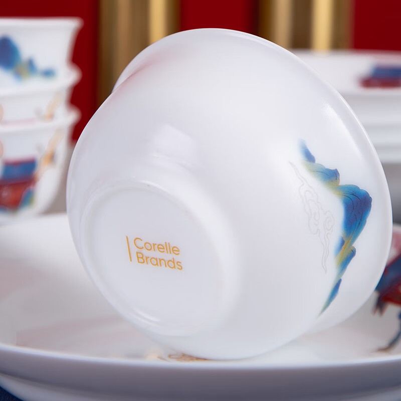 康宁餐具 冰萃玲珑 盛世鸣和餐具 冰萃玲珑盛世鸣和餐具42件套 42头