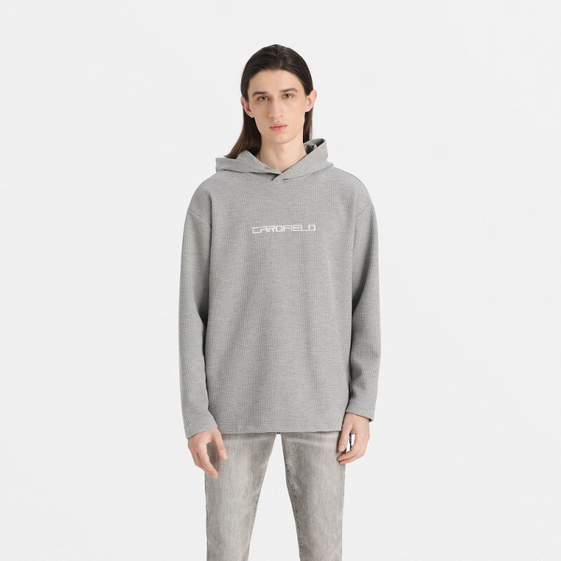CF120006 Men's waffle embodied logo sweat shirt
