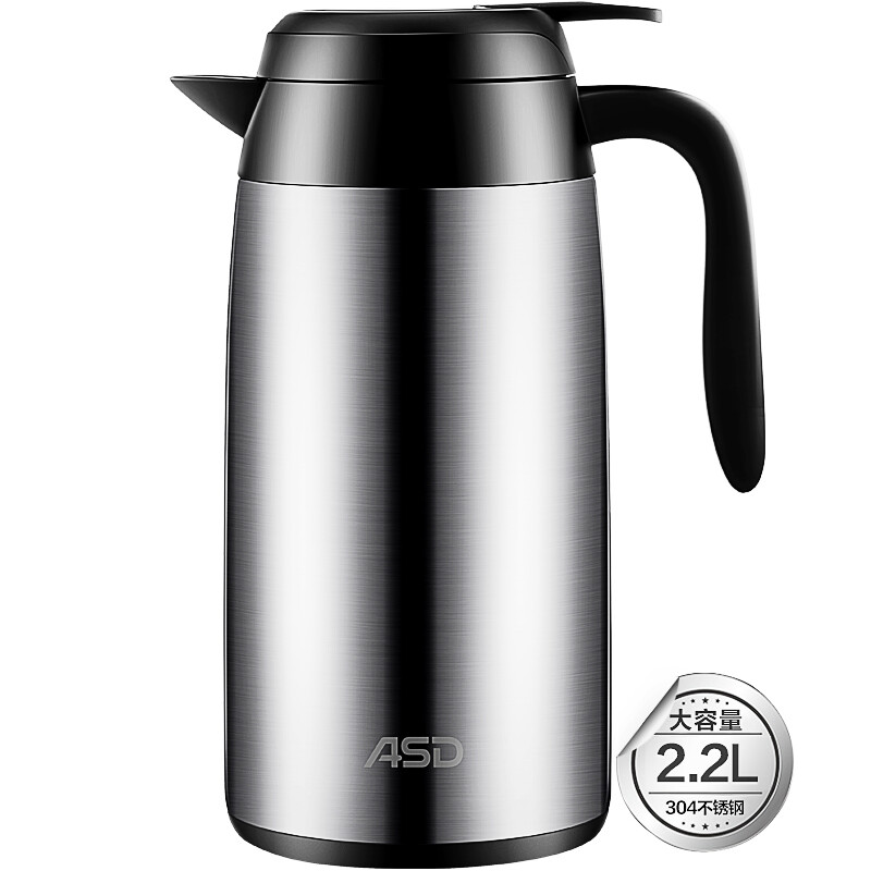 Ashtar ASD thermos 2.2L 304 stainless steel vacuum thermos portable large capacity household thermos thermos thermos Thermos Stainless steel color