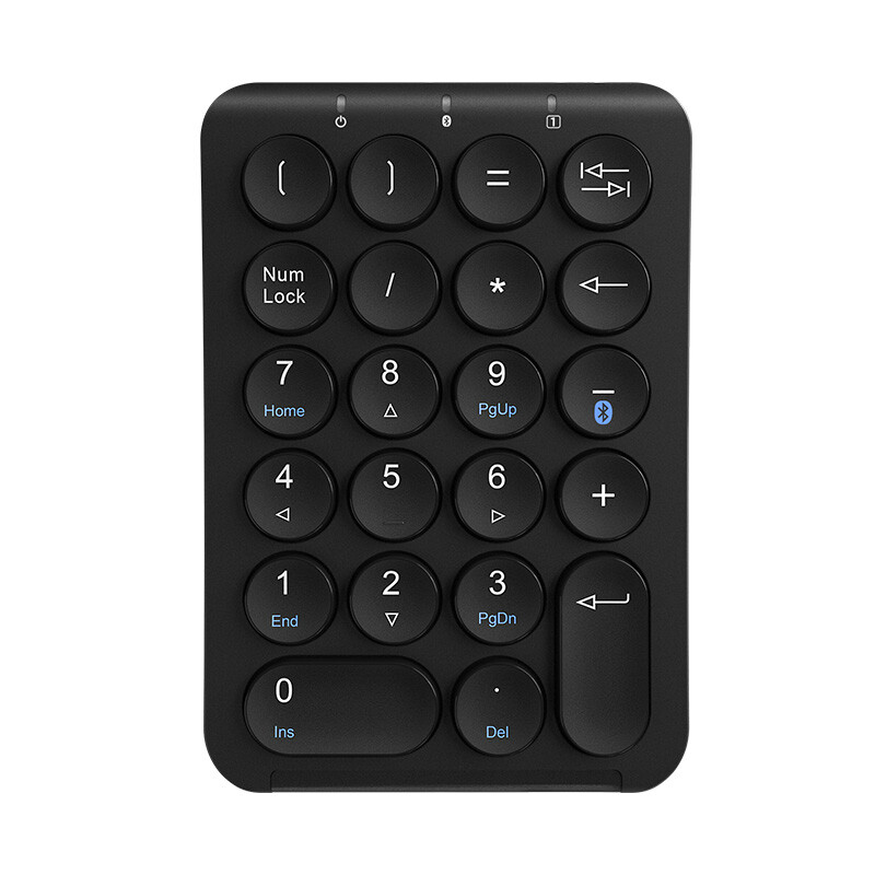 Hangshi (b.o.w) hb159 Bluetooth digital keypad mini keyboard retro round hat notebook desktop universal keyboard rechargeable Bluetooth Keyboard Black