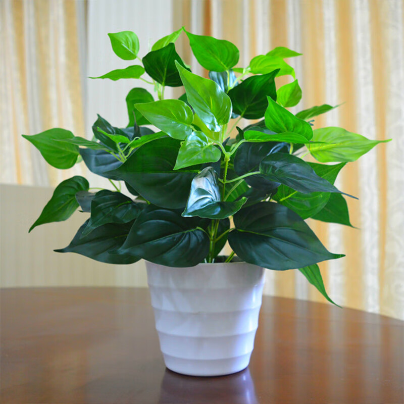 Foojo simulated green plant simulated green rose artificial flower plant indoor and outdoor office living room decoration activity layout potted simulated flowers and plants medium pot Green Rose (imitation porcelain basin)