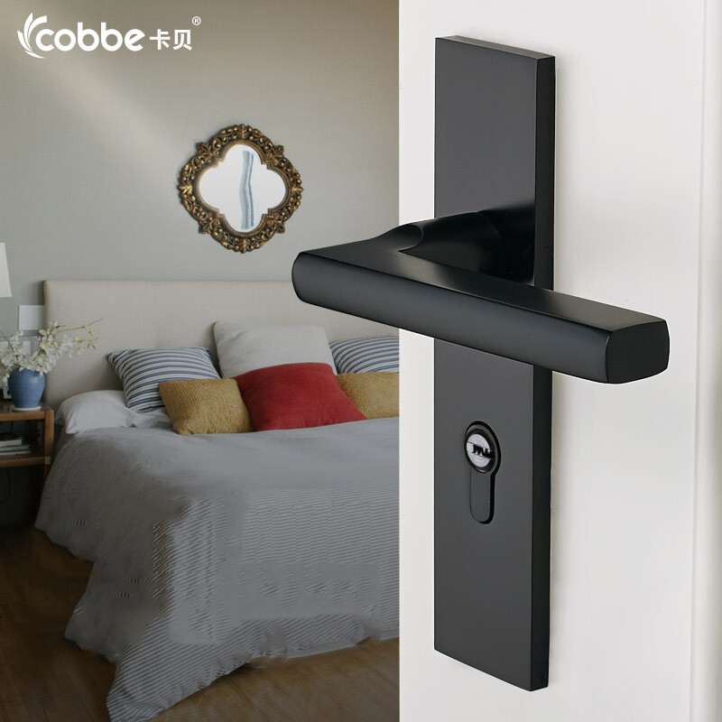 Cabe Cobbe door lock indoor bedroom door handle room door lock wooden door lock black silent door lock cl6013