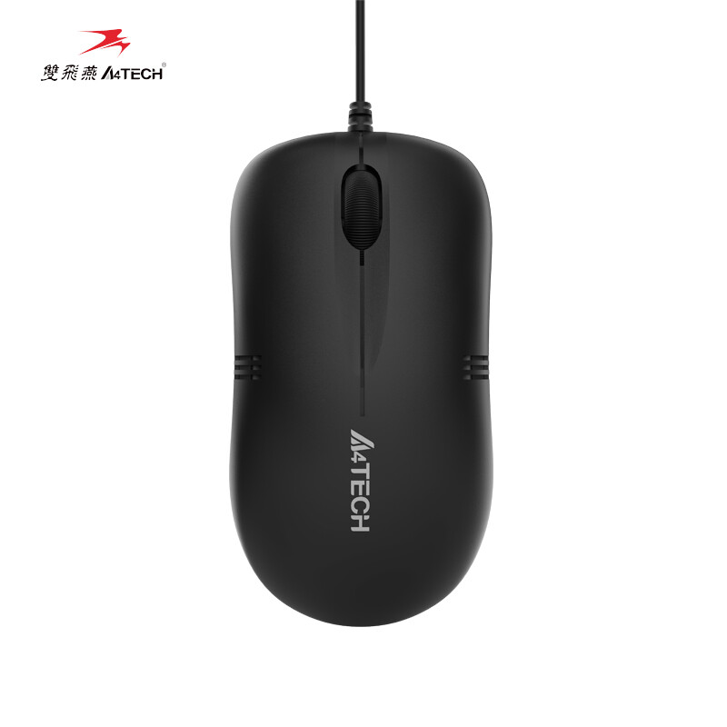 Shuangfeiyan (A4Tech) wm-100s mute mouse wired mouse Office Mouse portable mouse symmetrical Mouse Black