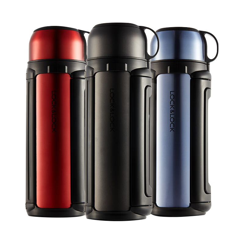 Lekou lekou large capacity thermos cup Thermos Pot car travel thermos outdoor water bottle with water storage bowl lhc1427dg black 1.8L