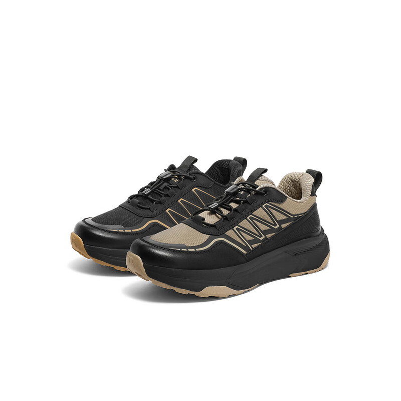 百丽休闲运动鞋男鞋2023冬新商场同款户外山系登山鞋8DC01DM3预售 杏色 38