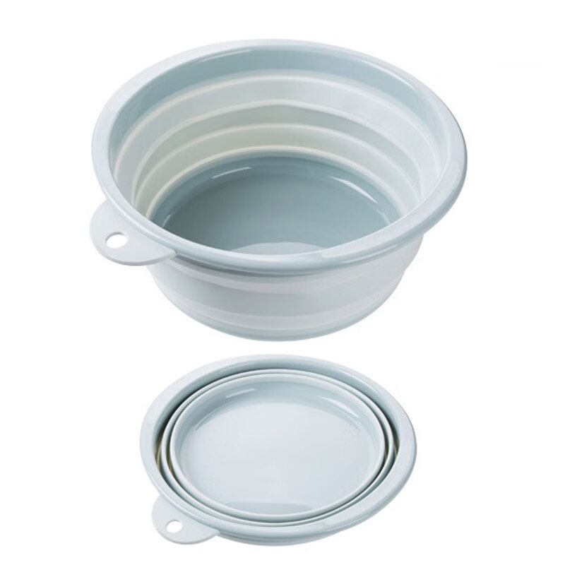 Ayi's mother foldable washbasin household plastic washbasin small washing basin portable travel large bath foot wash 33cm
