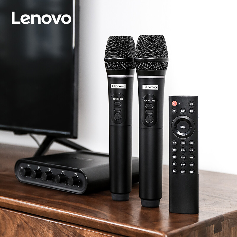 Lenovo national karaoke customized version BK10 song ordering machine home KTV wireless dual microphone TV microphone home theater singing equipment set home version